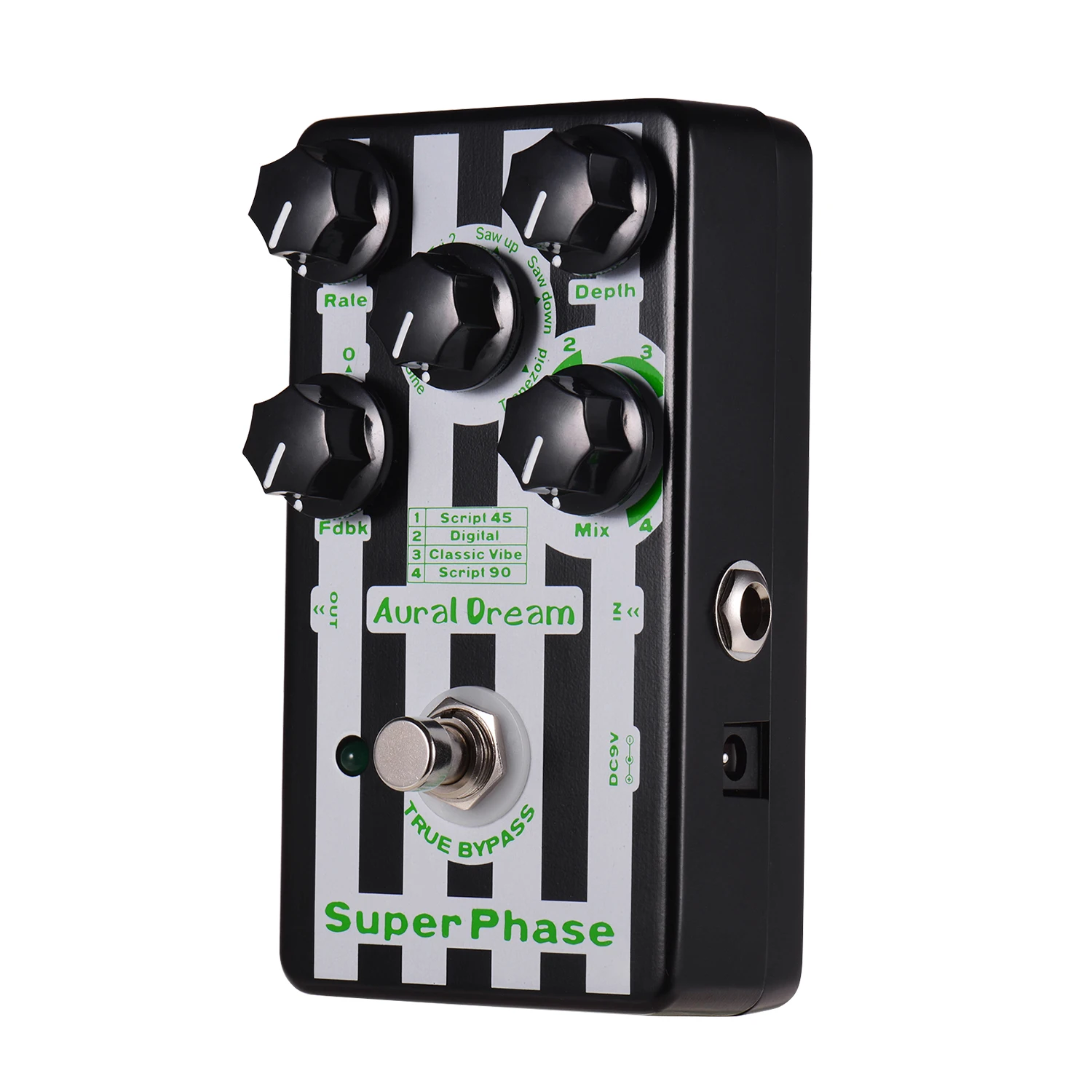 Aural Dream Super Phaser Guitar Effect Pedal 4 режима 6 Wa-ves корпус из алюминиевого сплава с истинным байпасом