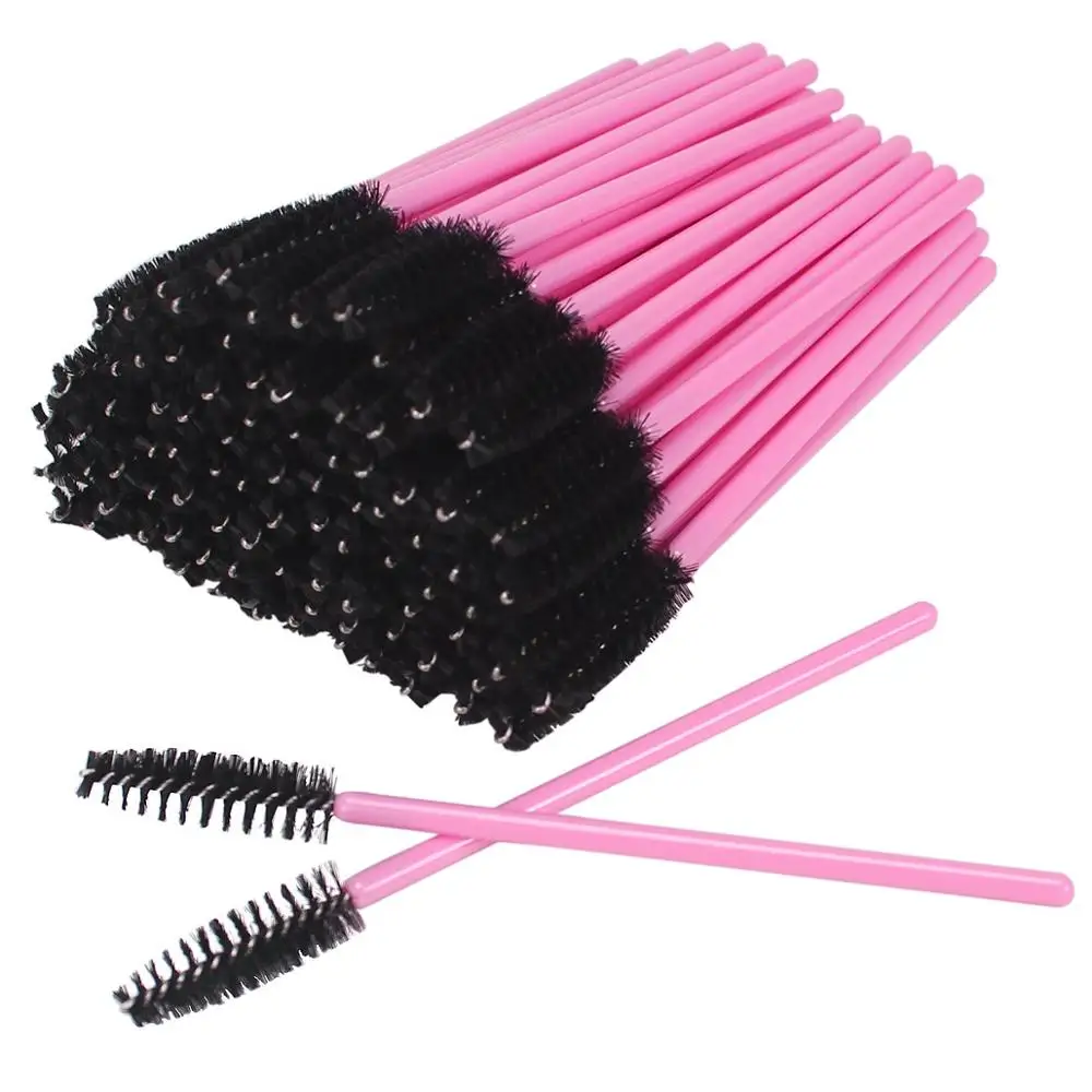 

1000pcs Eyelash Brushes Makeup Brushes Disposable Mascara Wands Applicator Pink Eye Lashes Cosmetic Brush Makeup Tools