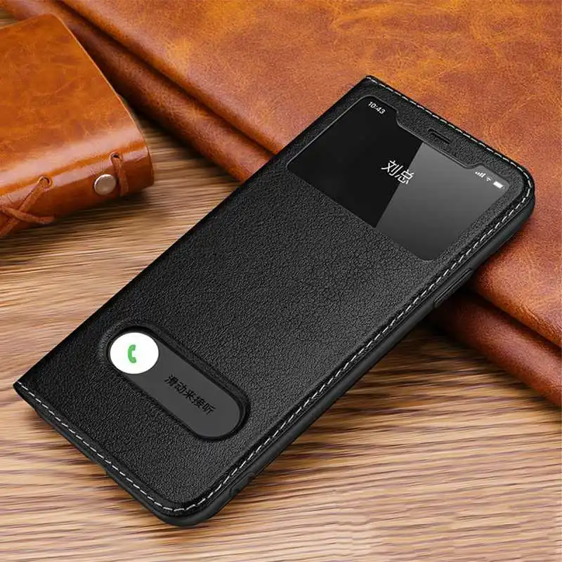 Чехол из натуральной кожи для Iphone 11 12 Pro XS Max чехол X XR с окошком Mini Магнитный
