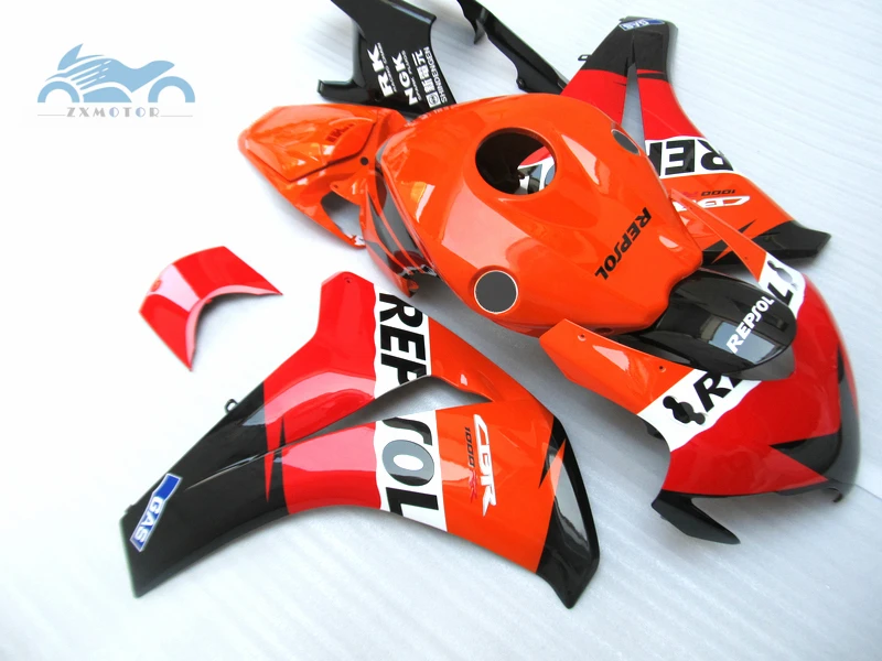 Изготовленный на заказ комплект обтекателя впрыска, пригодный для Honda CBR1000RR 2008-2011 CBR 1000RR 08-11 ABS пластиковый спортивный обтекатель комплекты деталей KQ13