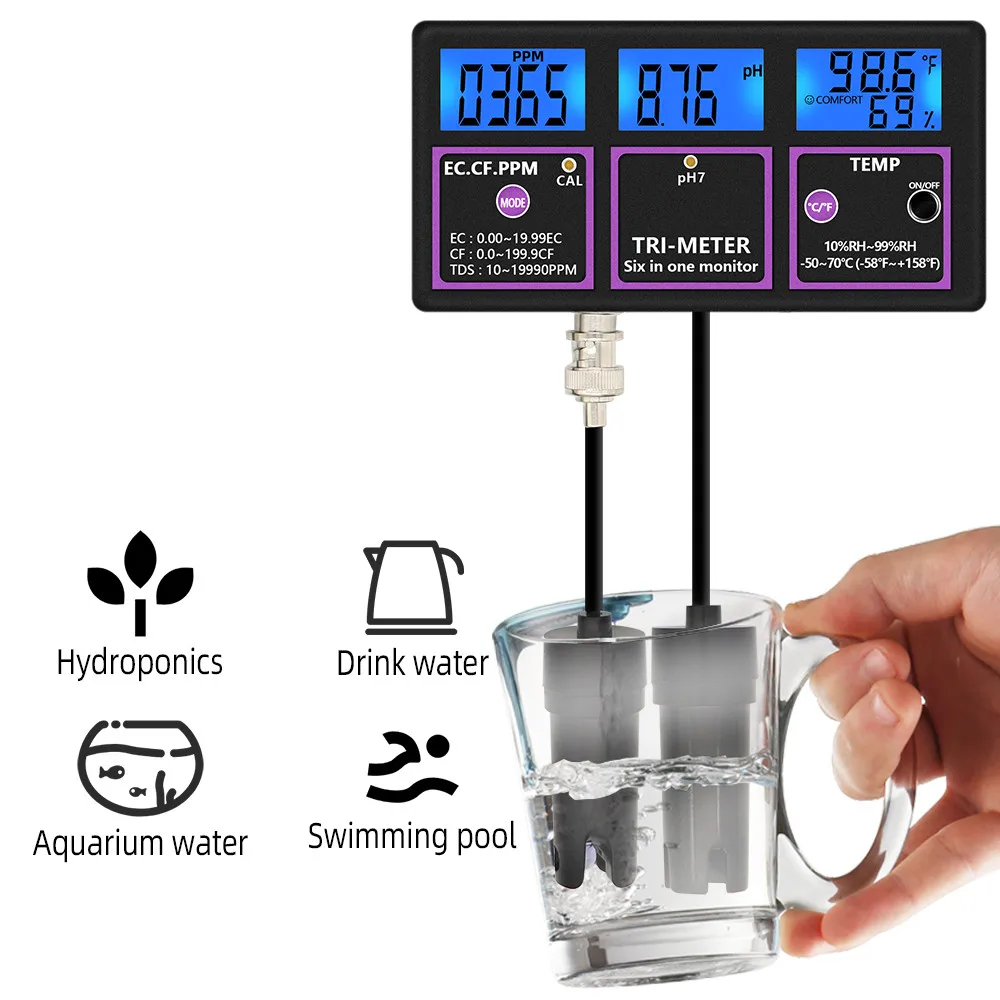 ph para o teste ph temperatura ec