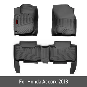 

2020 New TPE Custom Car Floor Mats For Honda Accord 2018 2020 10th Accord Accessories Foot Pads Automobile Car Carpet Styling