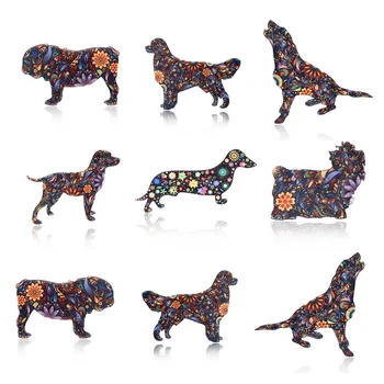 

Acrylic Animal Puppy Dog Brooches Cute Dachshund Labrador Bulldog Poodle Brooch Badge Clothes Scarf Lapel Pin Pet Jewelry Gift