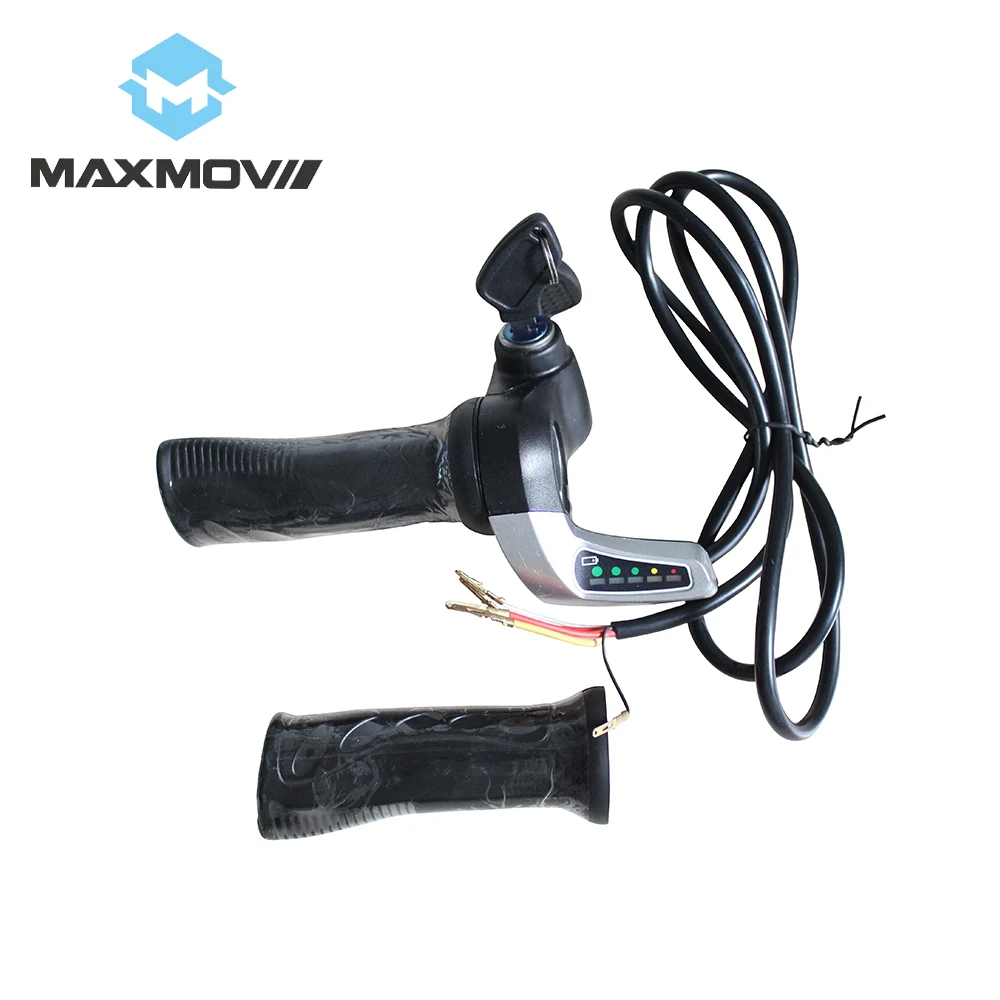 High Quality WUXING Brand 24V Scooter/Electric bike Twist Throttle Grip with Ignition Key and LED Indicator | Спорт и развлечения