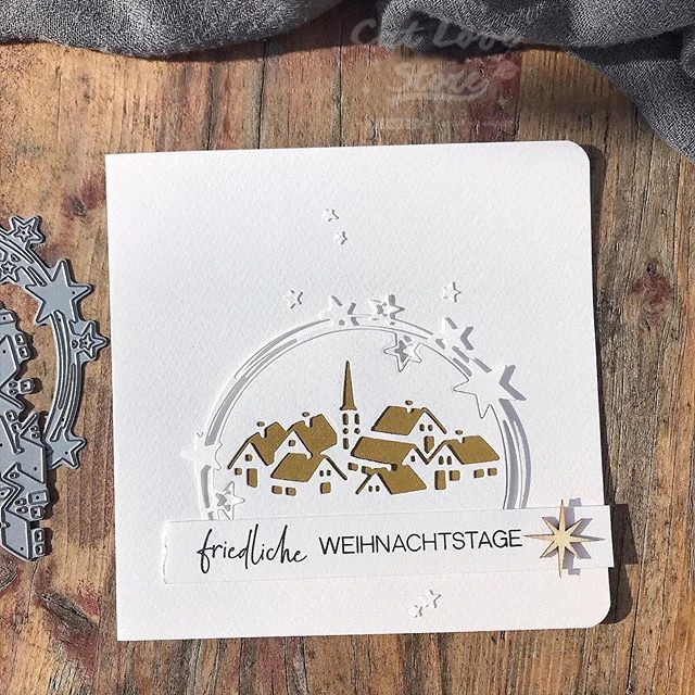 Village Country House Metal Cutting Dies Scrapbooking Stencil Die Cuts Card Making Decorative Craft Embossing New Dies For 2019