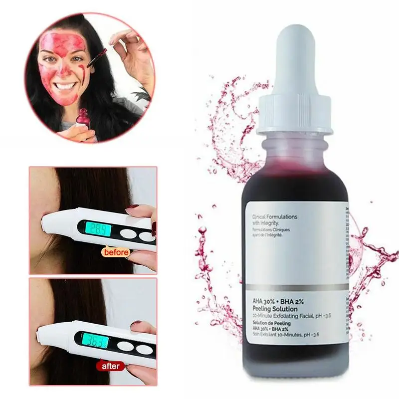 

30ml 10mins Magic Peeling Solution Exfoliating Face Mask Facial Serum Remove Acne Scars Whitening Skin Care Mask For Face