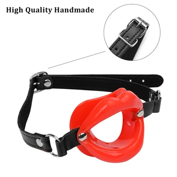 EXVOID Lips Shape Mouth Plug Restraint Silicone O Ring BDSM Bondage Sex Toys for Couples Sex Shop Oral Fixation Open Mouth Gag 5