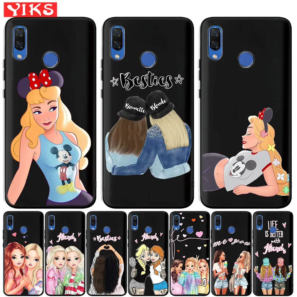 Чехол для телефона Best Friend Female Honor 20 9X Pro 10 9 9i 8 Lite 8X 8S 7A 7C 7X V20 View черный чехол |