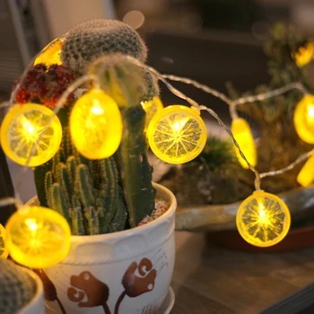 

5M 40LED Lemon String Light Outdoor Waterproof Fruit Battery Powered Christmas Garland For Christmad Party Wedding Decoration