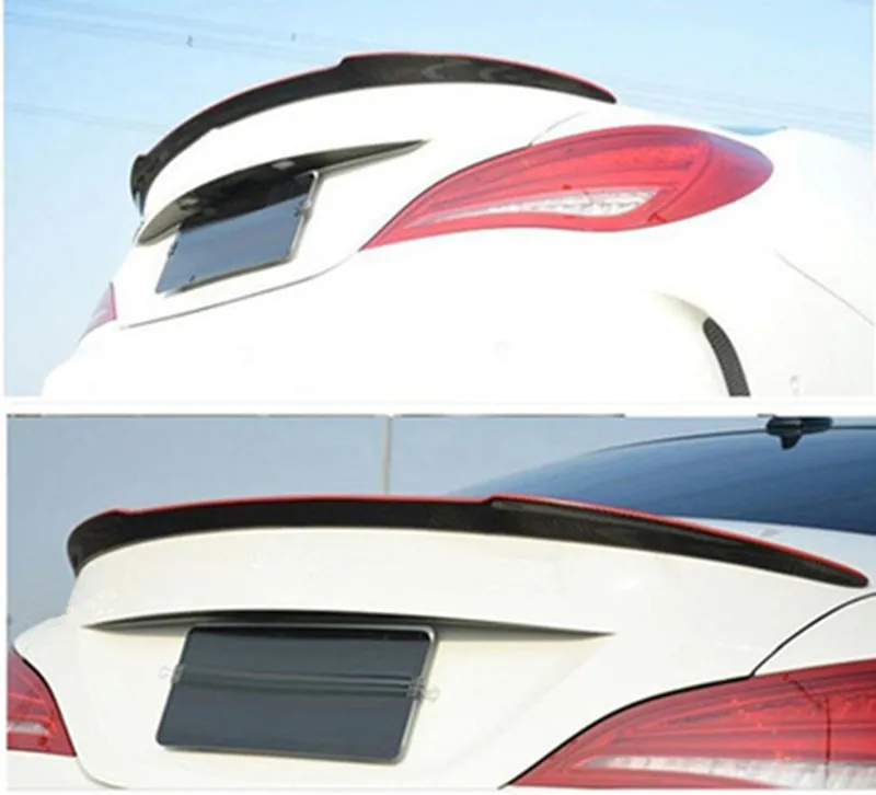 2013-UP для Mercedes карбоновое волокно задний спойлер CLA Class W117 CL180 cl200 CL250 cl45 AMG с красной линией FD стиль