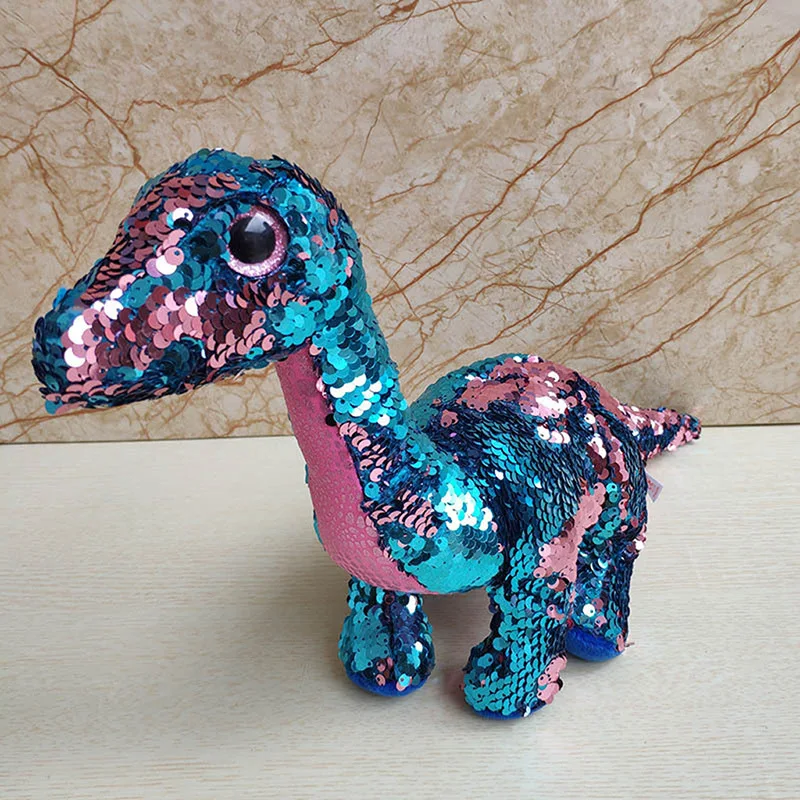 

Sequins Flippables Tremor The Dinosaur Dolls Sequin Plush Regular Stuffed Animal Collection Space X Toys Christmas Gifts for Kid