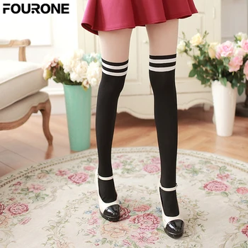 

Women Girl Velvet Warm Thigh High Over Knees Long Stocking Tights