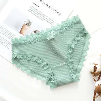 

2020 Lace Panties Women's Cotton Underwear Seamless Cute Girls Bow Briefs Lingerie Fashion Female Sexy Panties
