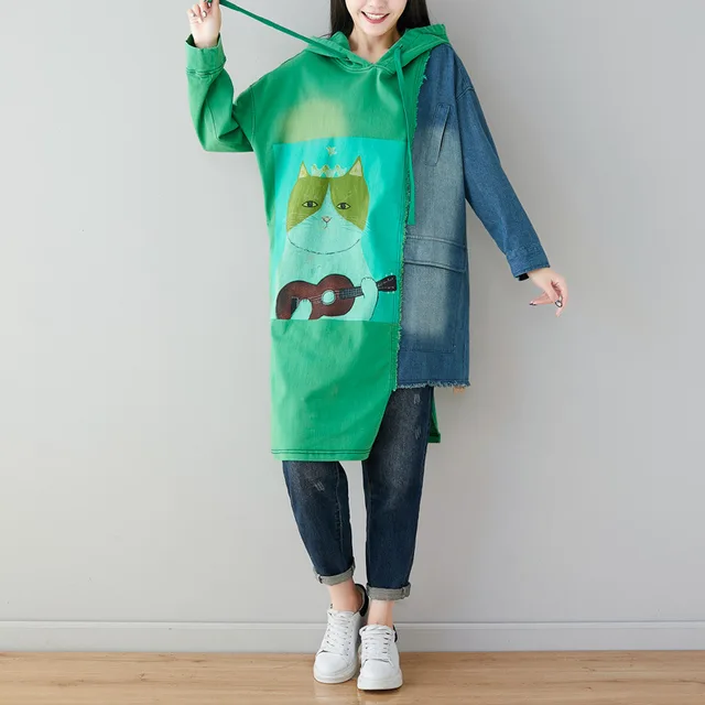 Baggy Patchwork Hooded Sweatshirt 5