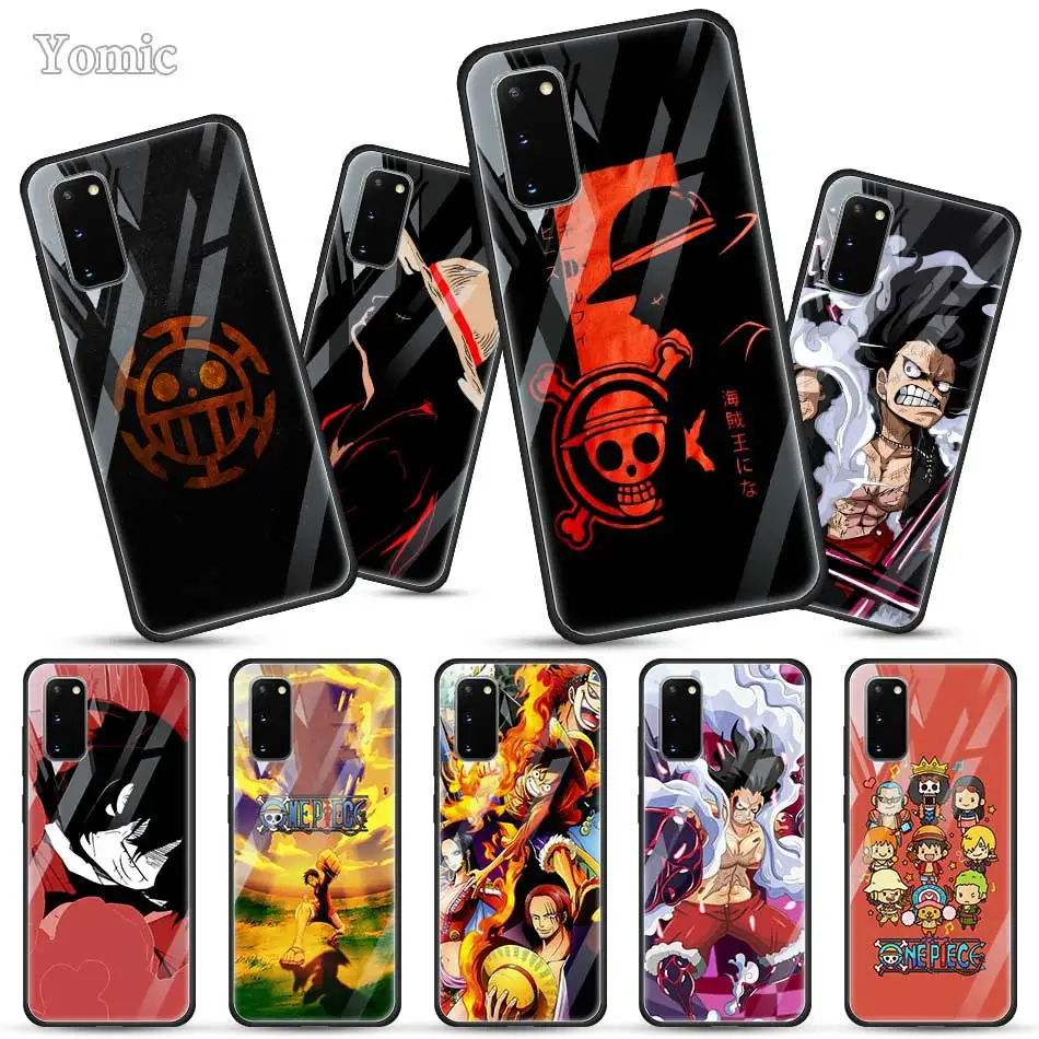 Anime Collage One Piece Luffy Case for Samsung Galaxy S20 Ultra 5G S10 Lite S10e S9 S8 Note 8 9 10 Plus Tempered Glass Cover|Fitted Cases| - AliExpress