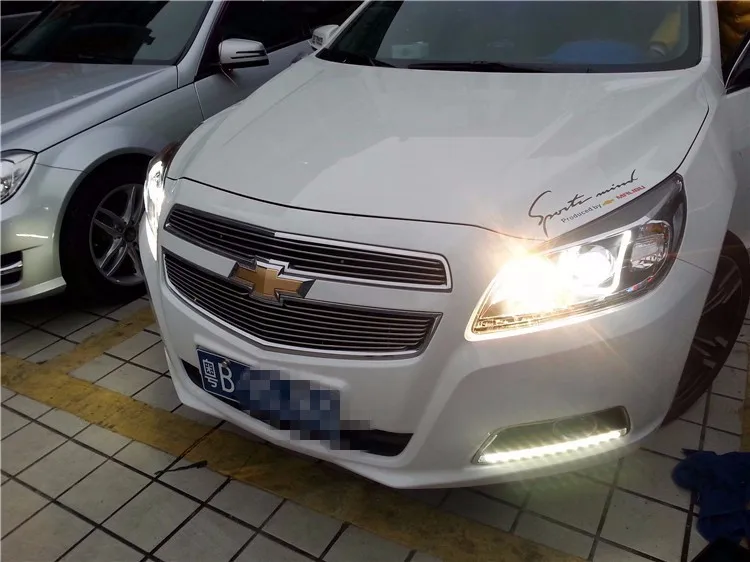 Автомобильный Стайлинг фар для Malibu 2011- светодиодный фары Angel Eye светодиодный DRL Объектив двойной луч H7 HID Xenon автомобильные аксессуары