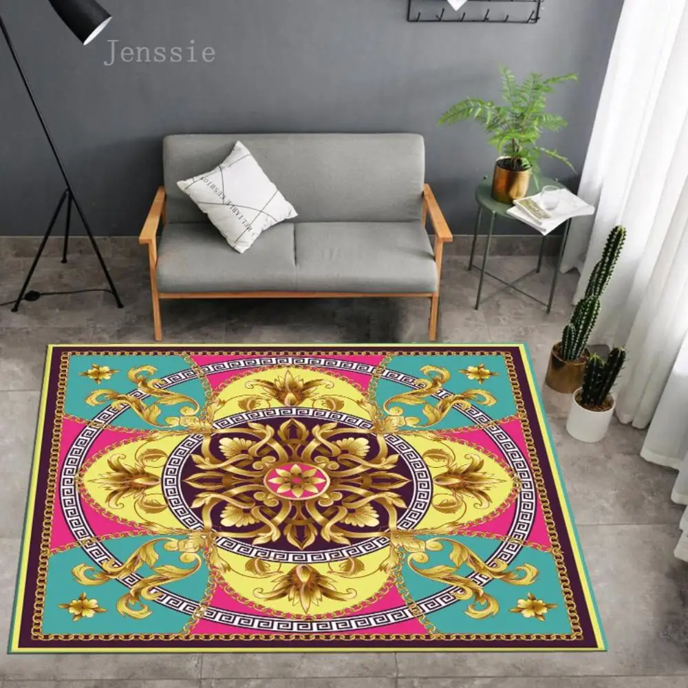 

Fashion Classic Luxury European Pattern Printed Floor Rug for Living Room Washable Bedroom Mat Home Decor Kitchen Carpet