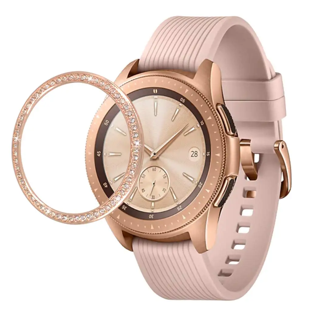 Чехол для смарт-часов galaxy fit для samsung galaxy Watch, 46 мм, 42 мм, ободок, кольцо, умные аксессуары, клейкая крышка, не царапается, металл