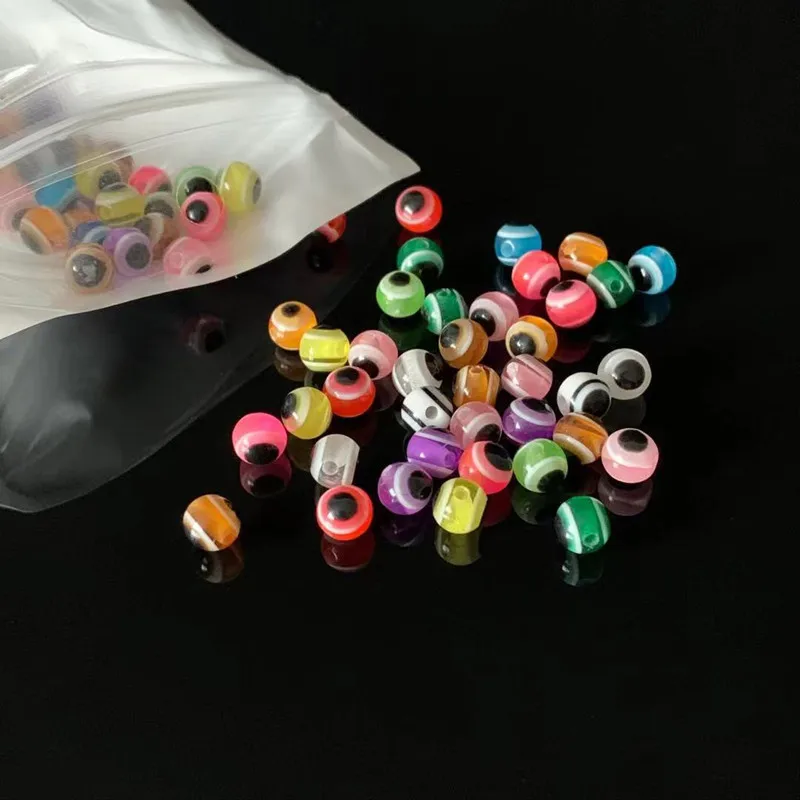 Fish Eye Fishing Beads Mixed Color DIY Kit 50pcs 4/6/8mm
