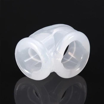 Super Soft Silicone Penis Ring Delay Ejaculation Ball Scrotum Stretcher Triple Cock Ring Cockring BDSM Sex Toys for Men 6
