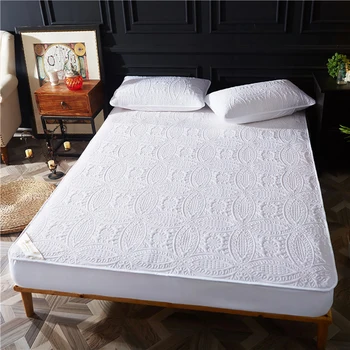 

Singleton Antislip Dustproof Protect Fixed Bedspread Mattress Cover Polyester Fibre Fitted Bedding Sheet Solid And Durable