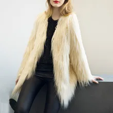 Элегантное однотонное пальто из искусственного меха, женские пальто, модные офисные женские длинные пальто с мехом, флисовая зимняя верхняя одежда, теплая, XXXL