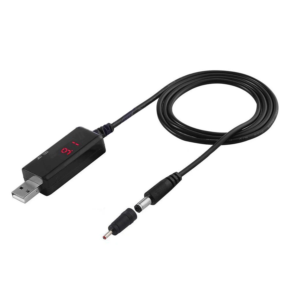 

5V To 9V 12V USB Booster Accessories Convenient Step-up Converter Connecter Power Supply Adapter Cable Digital Voltage Practical