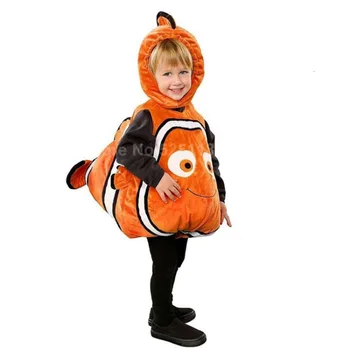 

Halloween Children Cartoon Movie Clownfish From Pixar Animated Film Finding Nemo Baby Kids Fish Caps Party Cosplay Costume Suits