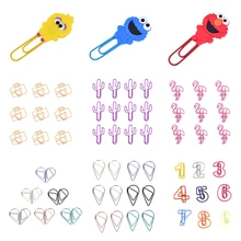 

1-12pcs Cute Cat Bear owl Animal Cactus Paper Clip Decorative Bookmark Binder File Clips School Office Stationery Accessories