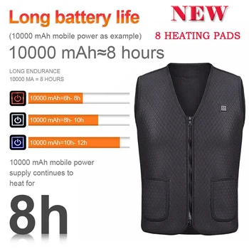 

2019 Heated Jacket Winter Coats Electric Heating Jacket Vest Heated Cloth Coat Unisex Warming Sport Cycling Hiking Camping
