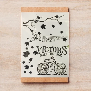 

A4 Victors Bicycle Music DIY Layering Stencils Painting Scrapbook Coloring Embossing Album Decorative Template