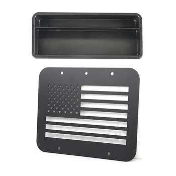 

1pcs Dashboard Storage Box & 1pcs Spare Tire Carrier Delete Filler Plate Tramp Stamp Tailgate Vent-Plate Cover