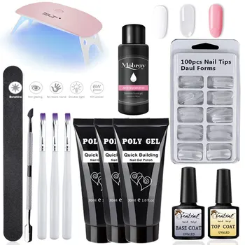

Drop Shipping poly gel varnish Nail polish Set Poly gel kit Quick Builder Extension enhancement Camouflage LED UV lacquer