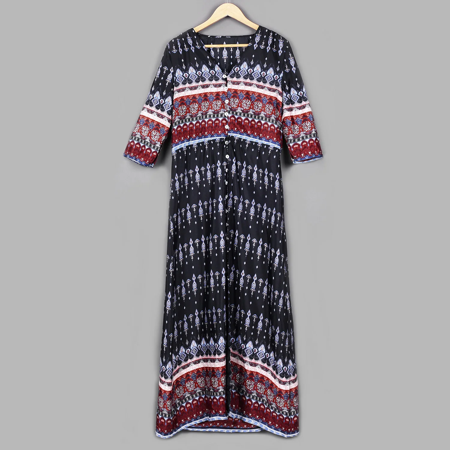 Праздничное платье, повседневное, плюс размер, 5XL, летнее платье, короткий рукав, v-образный вырез, длинный Богемный Хиппи