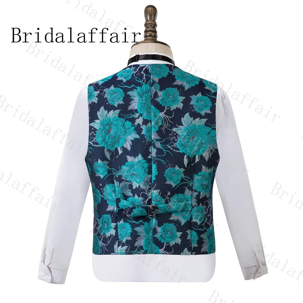 Bridalaffair зима темно-синий мужской смокинг на заказ/голубого цвета Penoy шаблон костюмы для жениха Лучшая мужская одежда Комплекты из 3 предметов