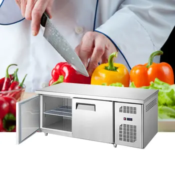 

220V commercial large capacity refrigerator horizontal freezer dessert shop tea shop console fresh cabinet 1800W