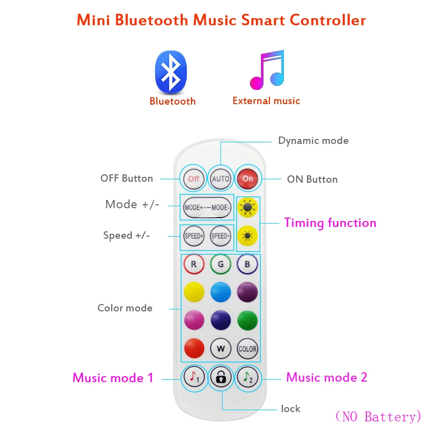 Bluetooth светодиодный свет Спальня SMD2835/5050 синхронизация музыки Цвет изменение