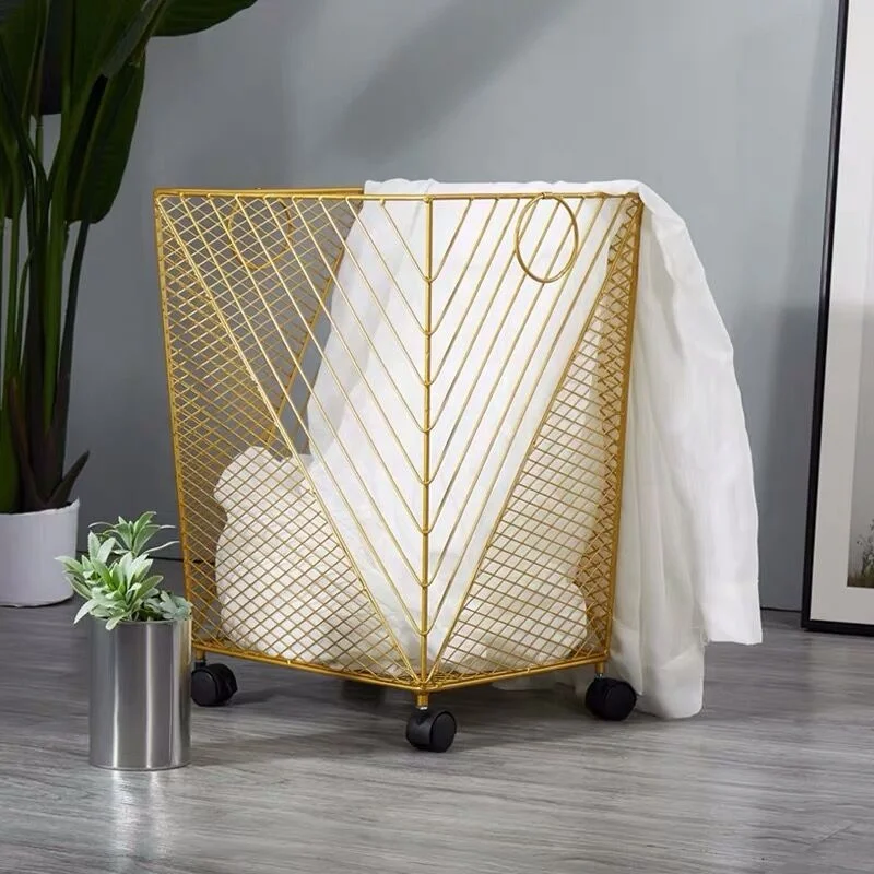 

Factory supply stainless metal wire storage cubes tall metal laundry basket with wheels