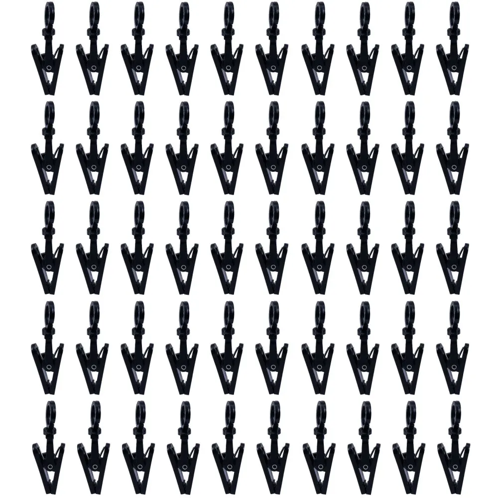50Pcs Rotatable Plastic Hooks Multifunctional Swivel Curtain Clips Coat  Hooks - AliExpress Home & Garden