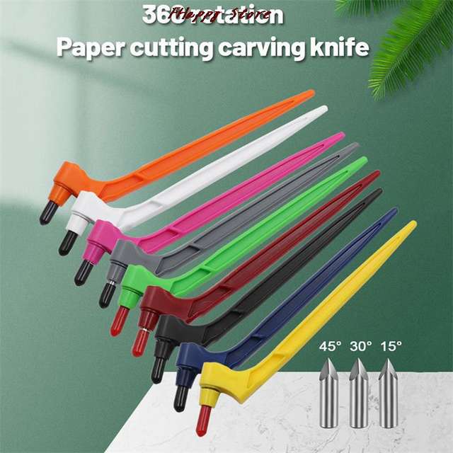 DIY Art Cutting Tool Craft Cutting Kinfe with 360 Steel Rotating Blade