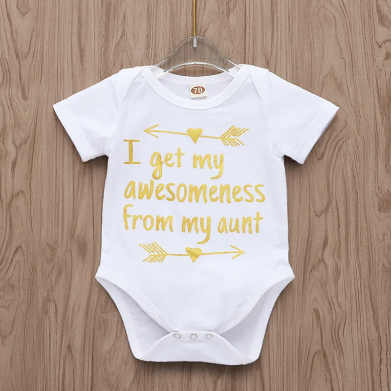 Летний Забавный детский комбинезон с короткими рукавами и принтом «I Got My Awesomeness», «I Got My Awesomeness», «I Got My Awesomeness»