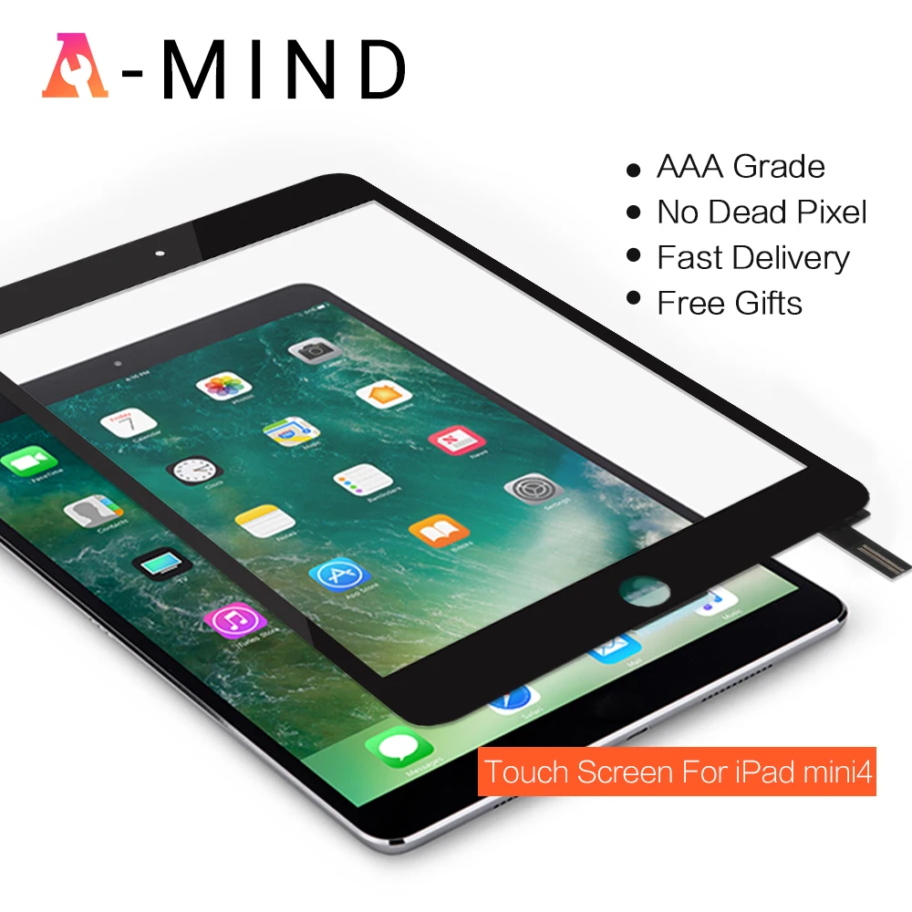 Для iPad Mini 4 Mini4 го поколения 7 9 дюйма A1538 A1550 сенсорный экран дигитайзер передняя