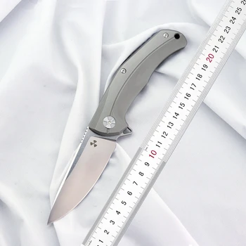 

Pterodactyl JK3215 Folding Knife Ball Bearing D2 Blade TC4 Titanium Alloy Handle Camping Hunting Multifunctional EDC Tool