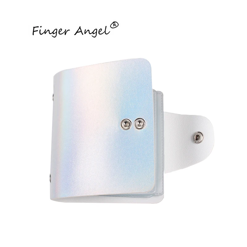 Finger Angel Серебряный лазер для дизайна ногтей штамп пластина чехол для дисков для стемпинга папка сумка для хранения ПВХ Различные конструкции органайзер для ногтей# FJH23