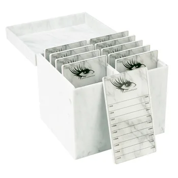 

Grafting Holder Pallet 10 Layers Acrylic Practical Salon Large Capacity Eyelash Storage Box Tool Makeup Organizer Marbling