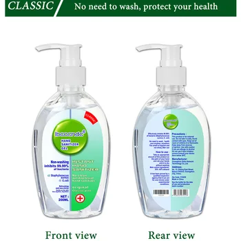 

200ML Antibacterial Hand Sanitizer Disposable Disinfectant Gel 75% Bacteriostatic Gel Disposable Waterless Hand Sanitizer