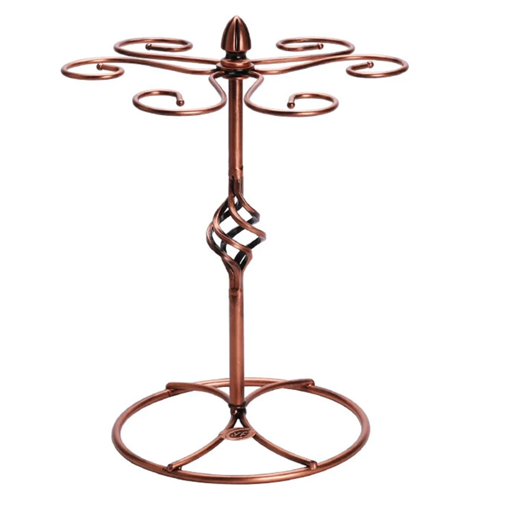 With 6 Hooks Wine Rack Elegant Home Stemware Storage Metal Iron Decoration Bar Kitchen Multiple Uses Holder Hanging Glass Hanger