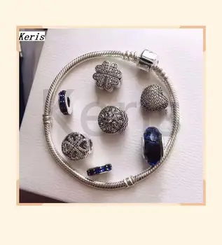 

High Quality Copy 1:1 100% Silver Star Glaze Love Clasp DIY Chain Bracelet Free Delivery