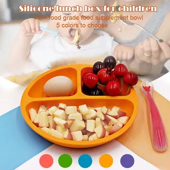 

Silicone Plates for Toddlers Divided Baby Plates BPA Free Dishwasher/Microwave Safe UND Sale