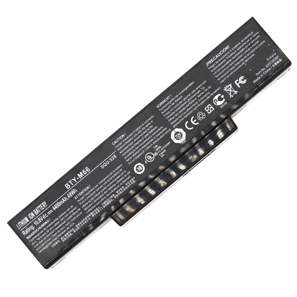 Bateria do Portátil para Msi Squ528 M655 M660 M662 M670 M677 Cr400 Pr600 Pr620 Gx400 Gx600 48wh Gx610 10.8v 4400mah Bty-m66 - Imagem 6